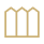 icon of a fence in gold on white background